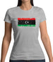 Libya Grunge Style Flag Womens T-Shirt