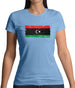 Libya Grunge Style Flag Womens T-Shirt