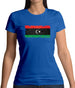 Libya Grunge Style Flag Womens T-Shirt