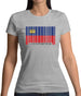 Liechtenstein Barcode Style Flag Womens T-Shirt