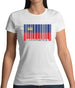 Liechtenstein Barcode Style Flag Womens T-Shirt