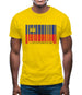 Liechtenstein Barcode Style Flag Mens T-Shirt