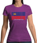 Liechtenstein Barcode Style Flag Womens T-Shirt