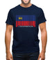 Liechtenstein Barcode Style Flag Mens T-Shirt