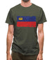 Liechtenstein Grunge Style Flag Mens T-Shirt