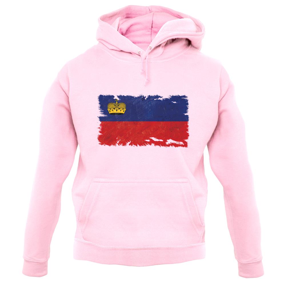 Liechtenstein Grunge Style Flag unisex hoodie