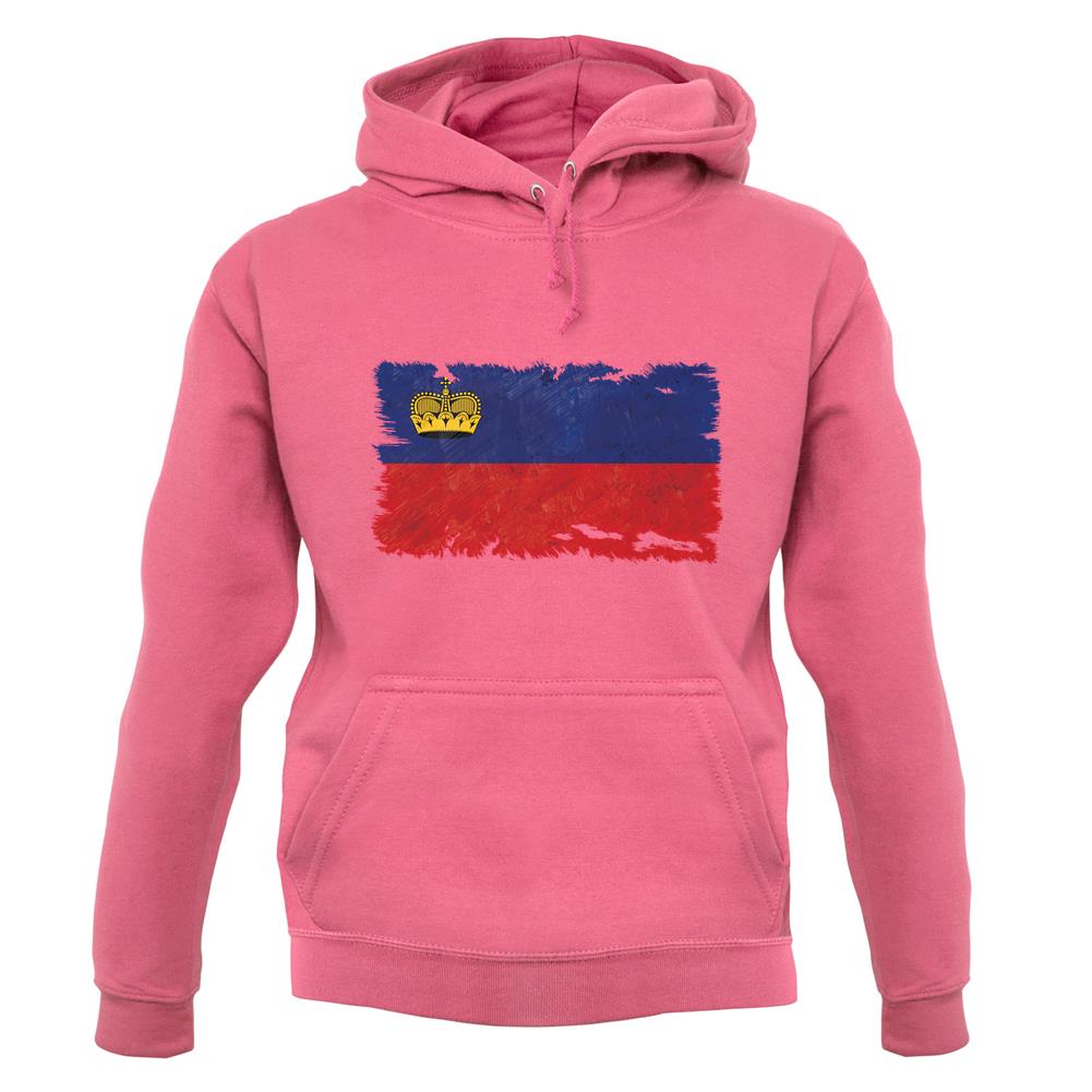 Liechtenstein Grunge Style Flag unisex hoodie