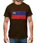 Liechtenstein Grunge Style Flag Mens T-Shirt