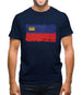 Liechtenstein Grunge Style Flag Mens T-Shirt