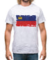 Liechtenstein Grunge Style Flag Mens T-Shirt