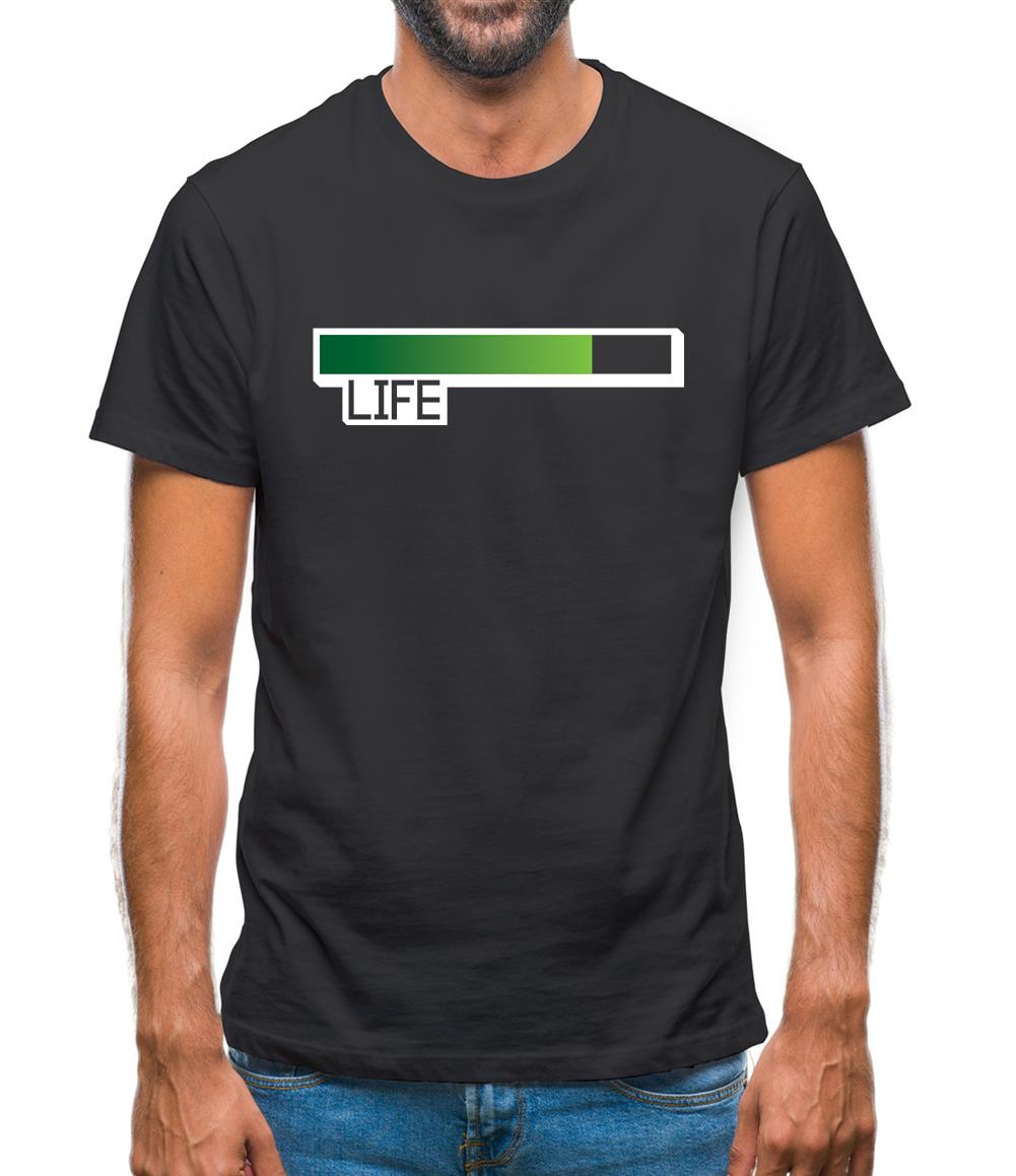 Life Bar Video Games Mens T-Shirt