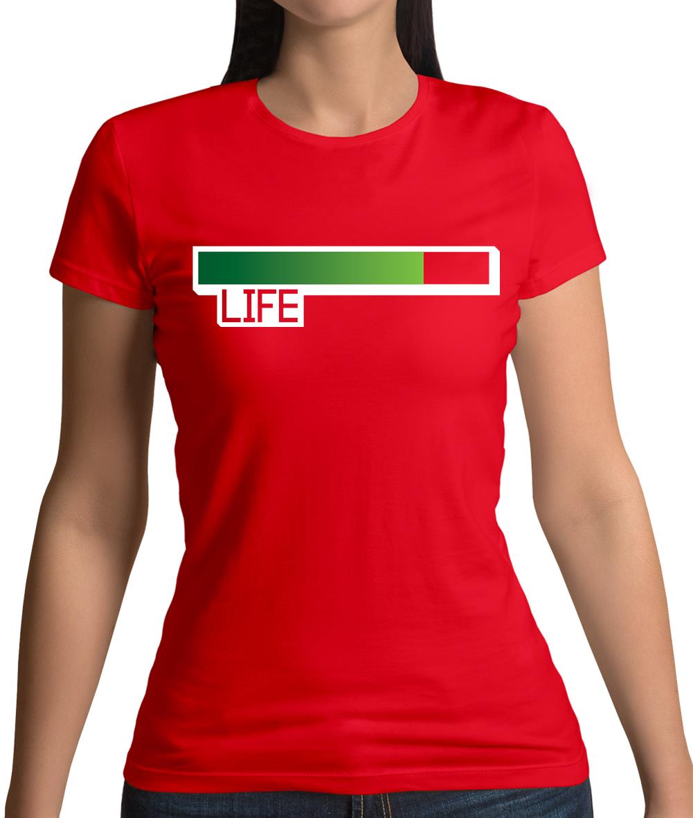 Life Bar Video Games Womens T-Shirt