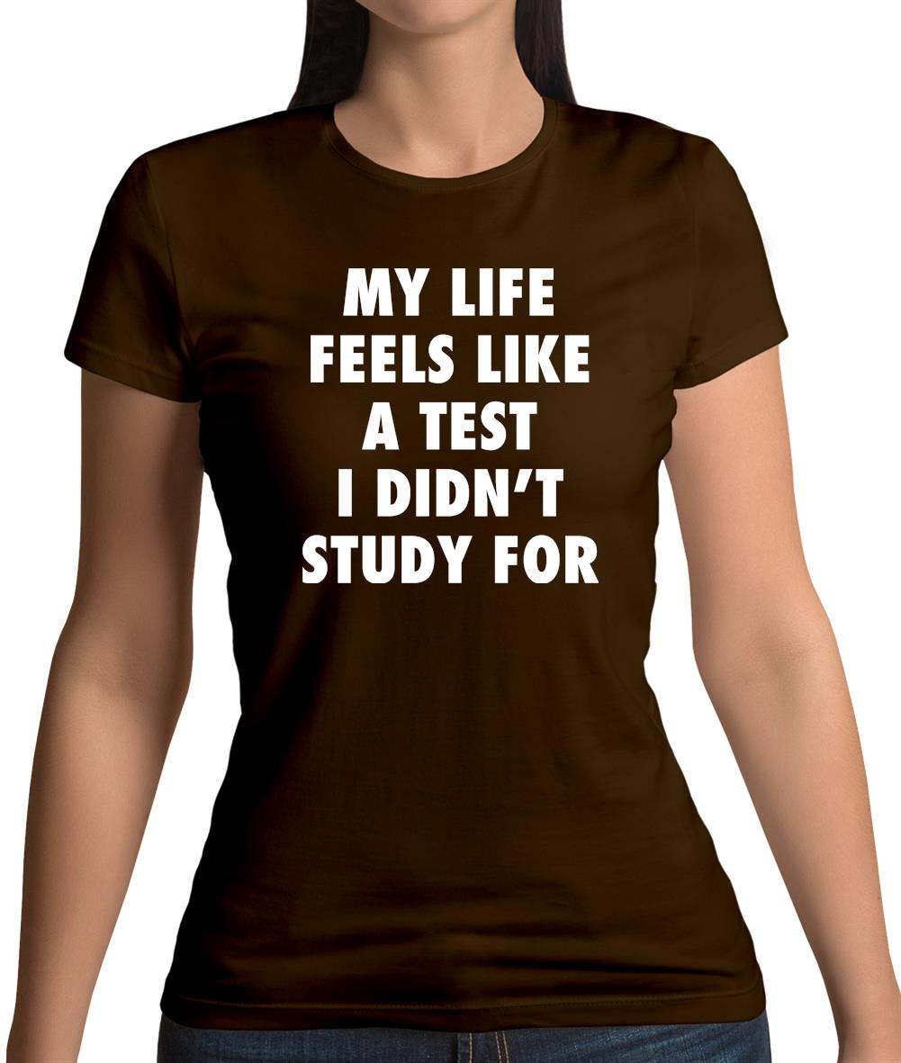Life Feels Like A Test I Didn't Study For Womens T-Shirt