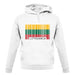 Lithuania Barcode Style Flag unisex hoodie