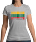 Lithuania Barcode Style Flag Womens T-Shirt