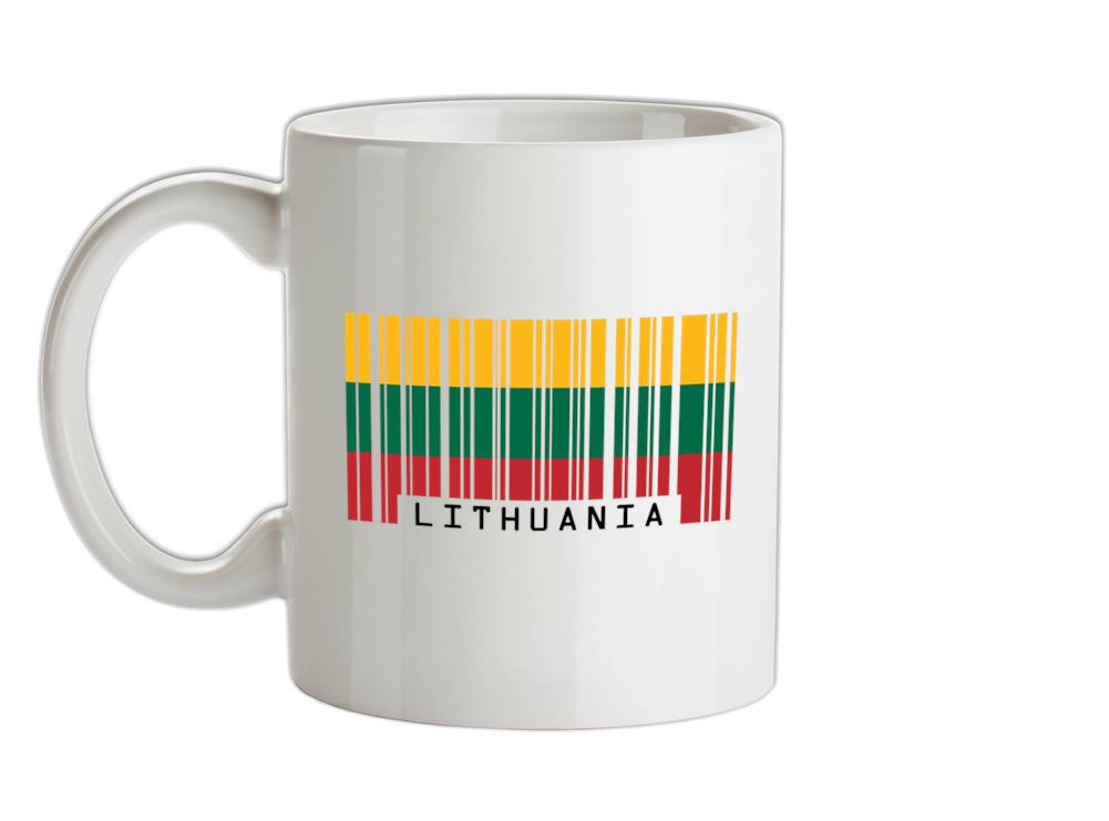 Lithuania Barcode Style Flag Ceramic Mug