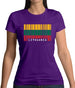 Lithuania Barcode Style Flag Womens T-Shirt