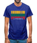 Lithuania Barcode Style Flag Mens T-Shirt