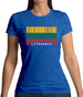 Lithuania Barcode Style Flag Womens T-Shirt