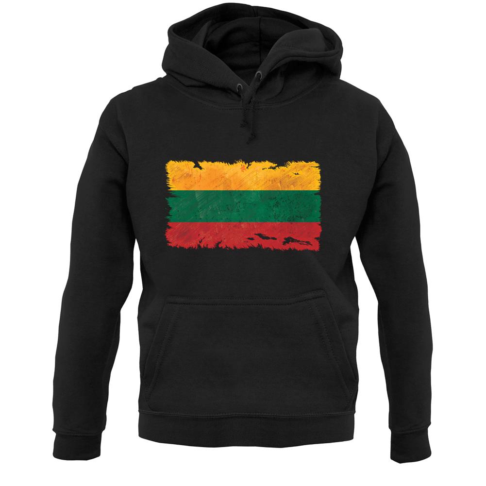 Lithuania Grunge Style Flag Unisex Hoodie