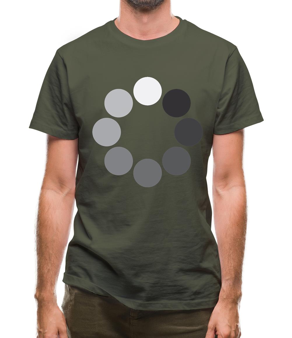 Loading Screen Buffering Circles Mens T-Shirt