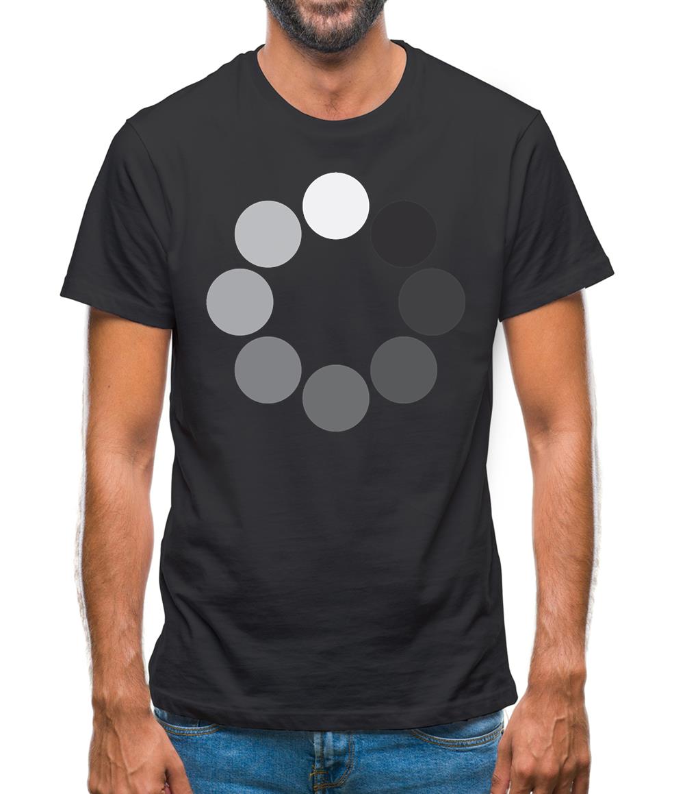 Loading Screen Buffering Circles Mens T-Shirt