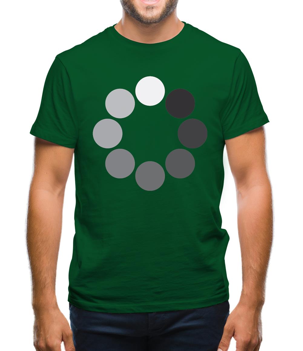 Loading Screen Buffering Circles Mens T-Shirt