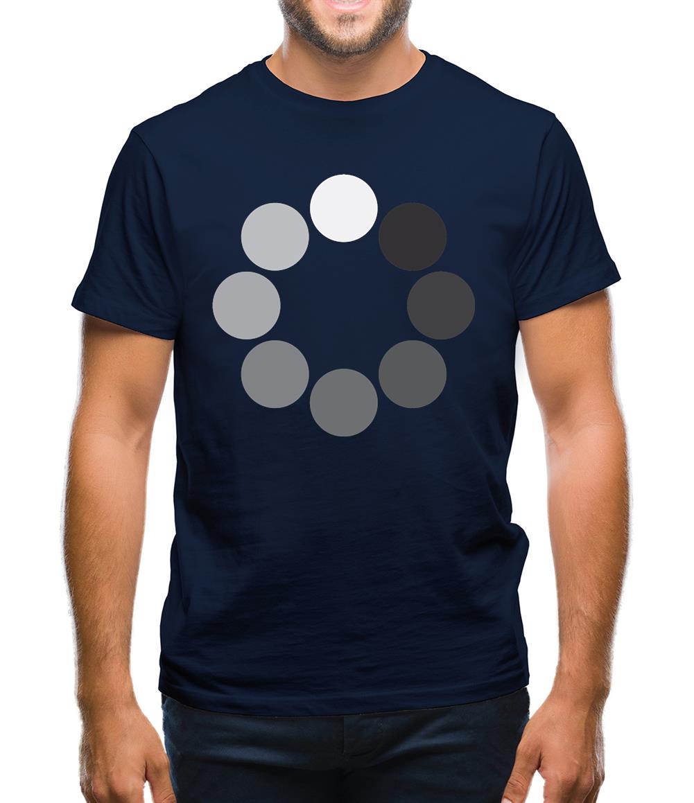 Loading Screen Buffering Circles Mens T-Shirt