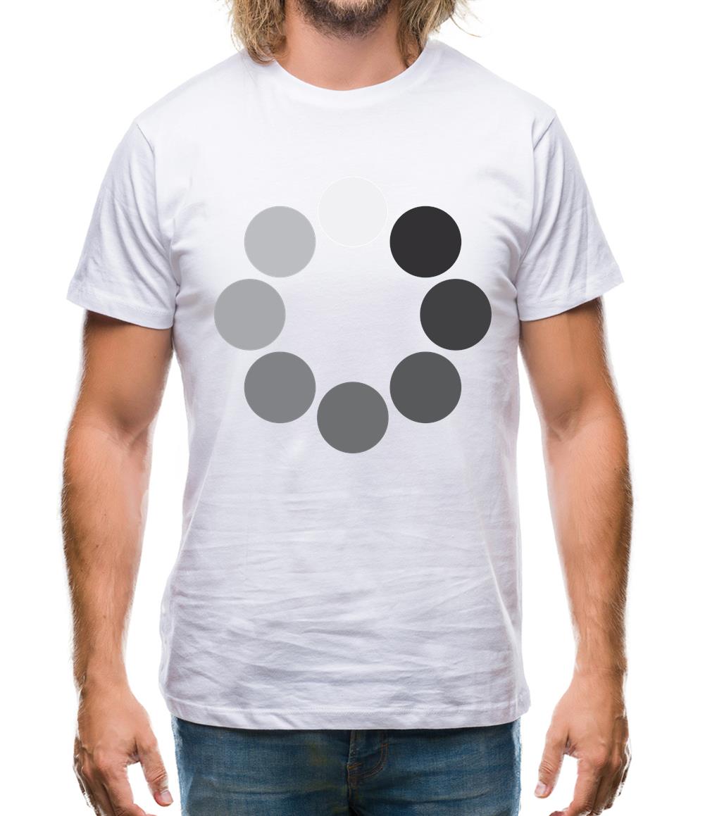 Loading Screen Buffering Circles Mens T-Shirt