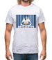 Louisiana Barcode Style Flag Mens T-Shirt
