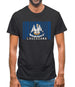 Louisiana Barcode Style Flag Mens T-Shirt
