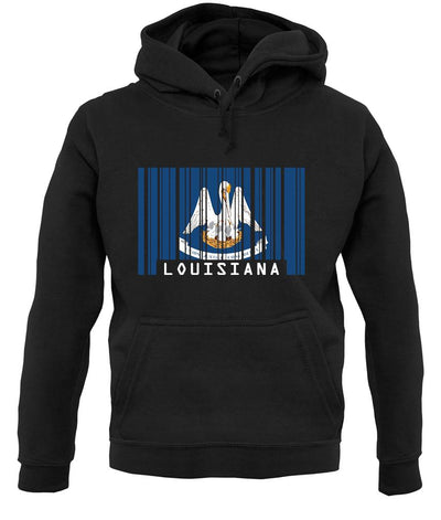 Louisiana Barcode Style Flag unisex hoodie