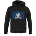 Louisiana Barcode Style Flag unisex hoodie