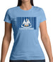 Louisiana Barcode Style Flag Womens T-Shirt