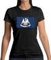 Louisiana Grunge Style Flag Womens T-Shirt