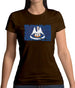 Louisiana Grunge Style Flag Womens T-Shirt
