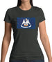 Louisiana Grunge Style Flag Womens T-Shirt
