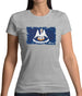 Louisiana Grunge Style Flag Womens T-Shirt