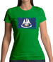 Louisiana Grunge Style Flag Womens T-Shirt