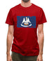 Louisiana Grunge Style Flag Mens T-Shirt
