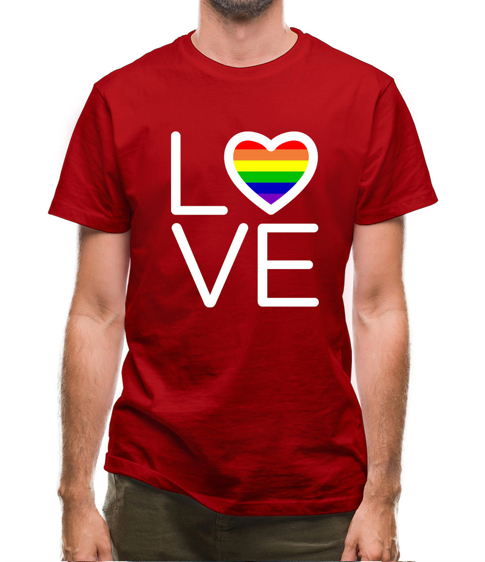 Love-Pride Flag Mens T-Shirt