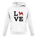 Love Akita Dog Silhouette unisex hoodie