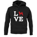 Love Akita Dog Silhouette unisex hoodie