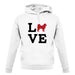 Love Alaskan Malamute Dog Silhouette unisex hoodie