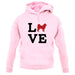 Love Alaskan Malamute Dog Silhouette unisex hoodie