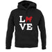 Love Alaskan Malamute Dog Silhouette unisex hoodie