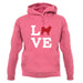 Love Alaskan Malamute Dog Silhouette unisex hoodie