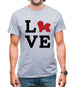 Love Bichons Frise Dog Silhouette Mens T-Shirt