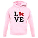 Love Bichons Frise Dog Silhouette unisex hoodie