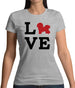 Love Bichons Frise Dog Silhouette Womens T-Shirt